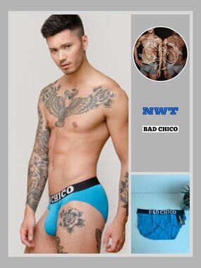 BAD CHICO - Blue Lagoon Modal Brief - Blue (Size L)